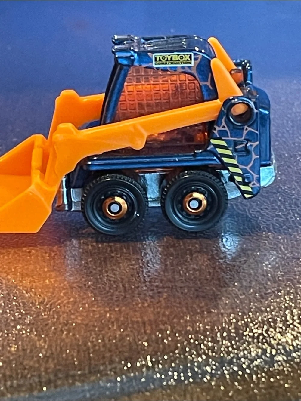 2009 Matchbox Skidster Toybox Construction Vehicle Blue Orange